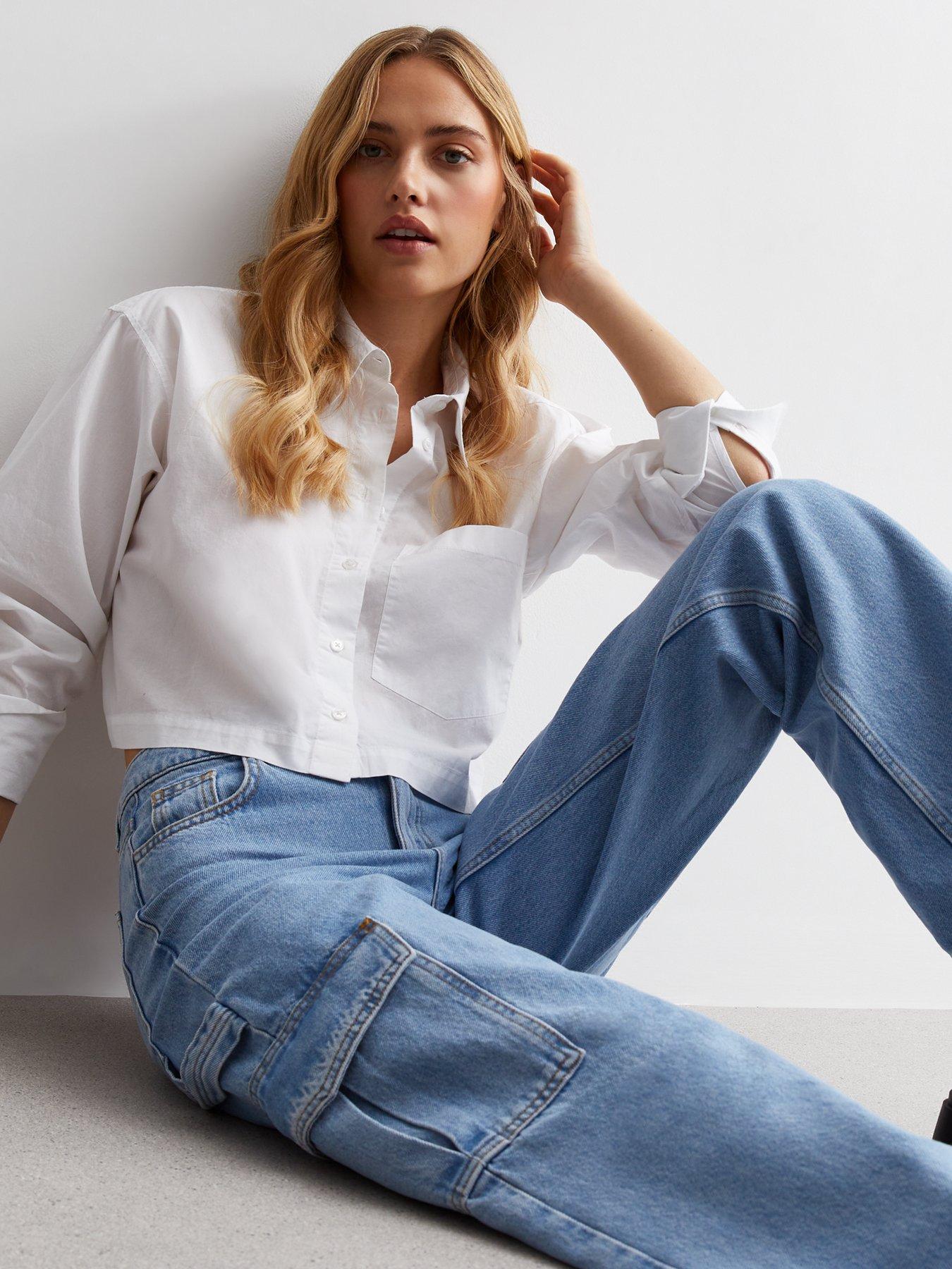 New Look Blue Cargo Jeans | Very.co.uk