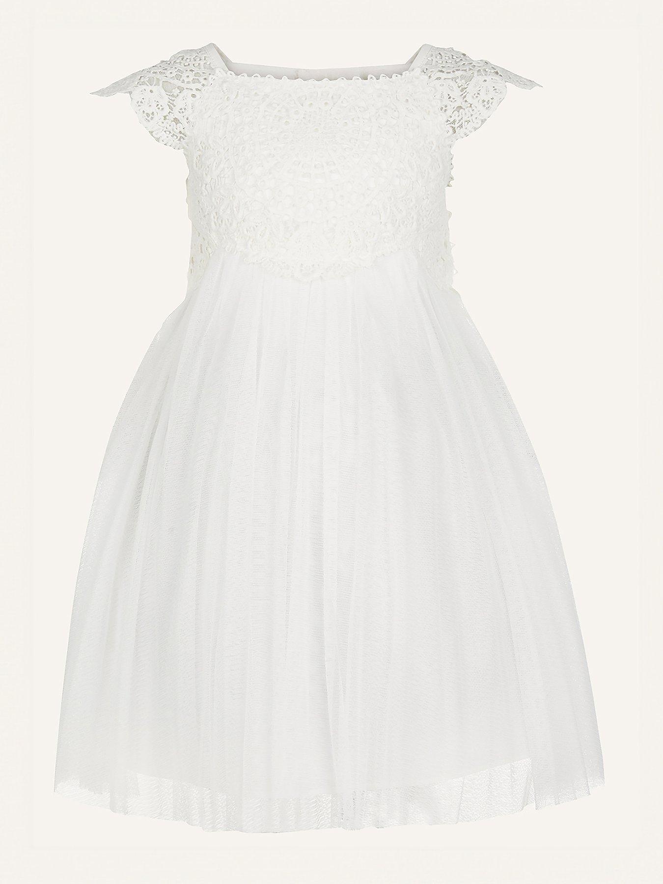 Image 1 of 3 of Monsoon Baby Girls Estella Dress - Ivory