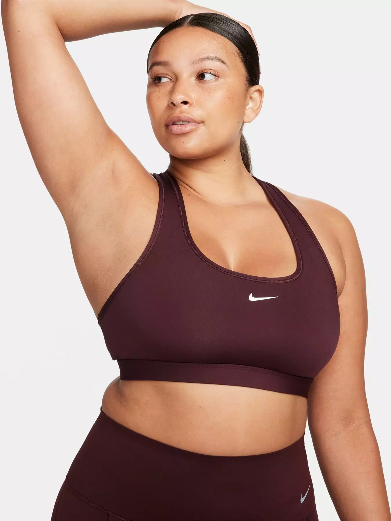 Nike Medium Support Swoosh Sports Bra - Blue