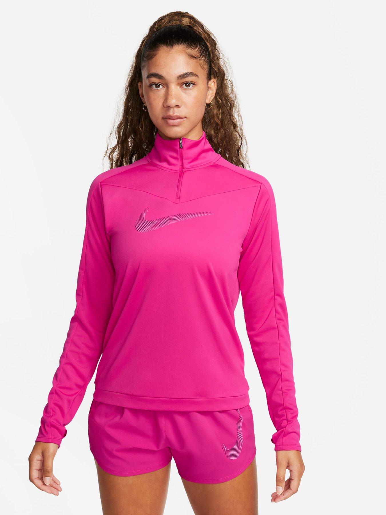 Pink nike hotsell zip top