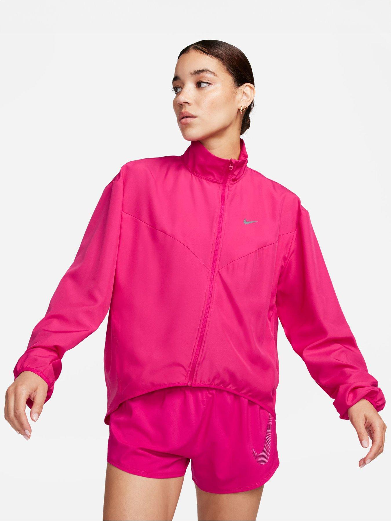 Long pink nike outlet jacket