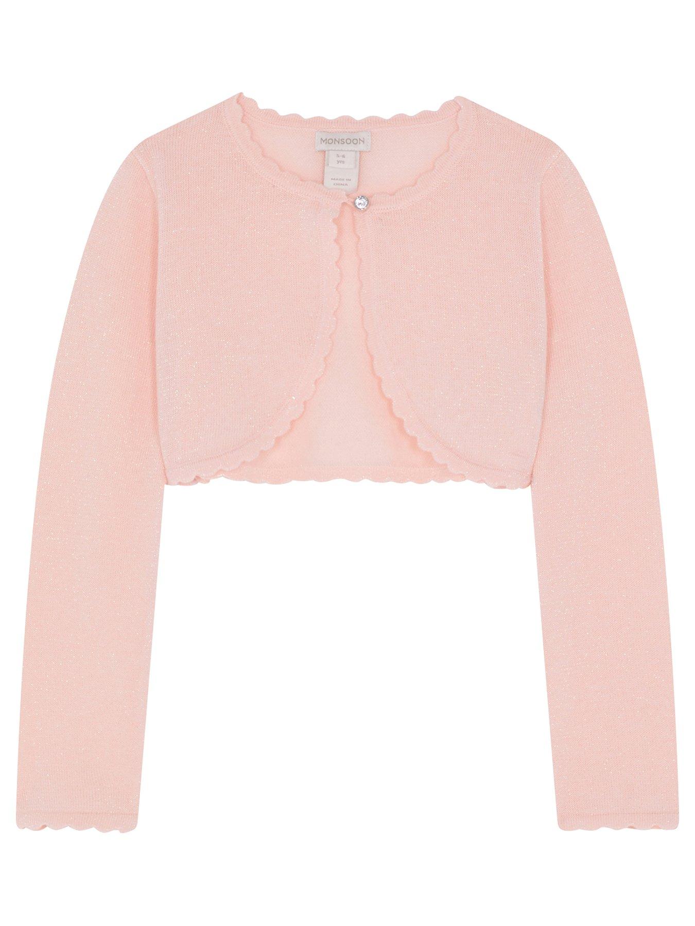 Image 1 of 3 of Monsoon Girls Niamh Cardigan - Pink
