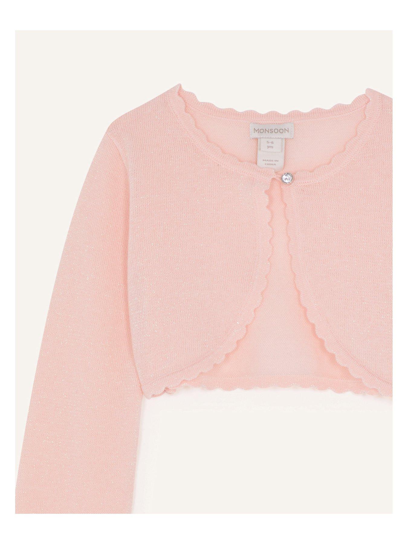 Image 3 of 3 of Monsoon Girls Niamh Cardigan - Pink