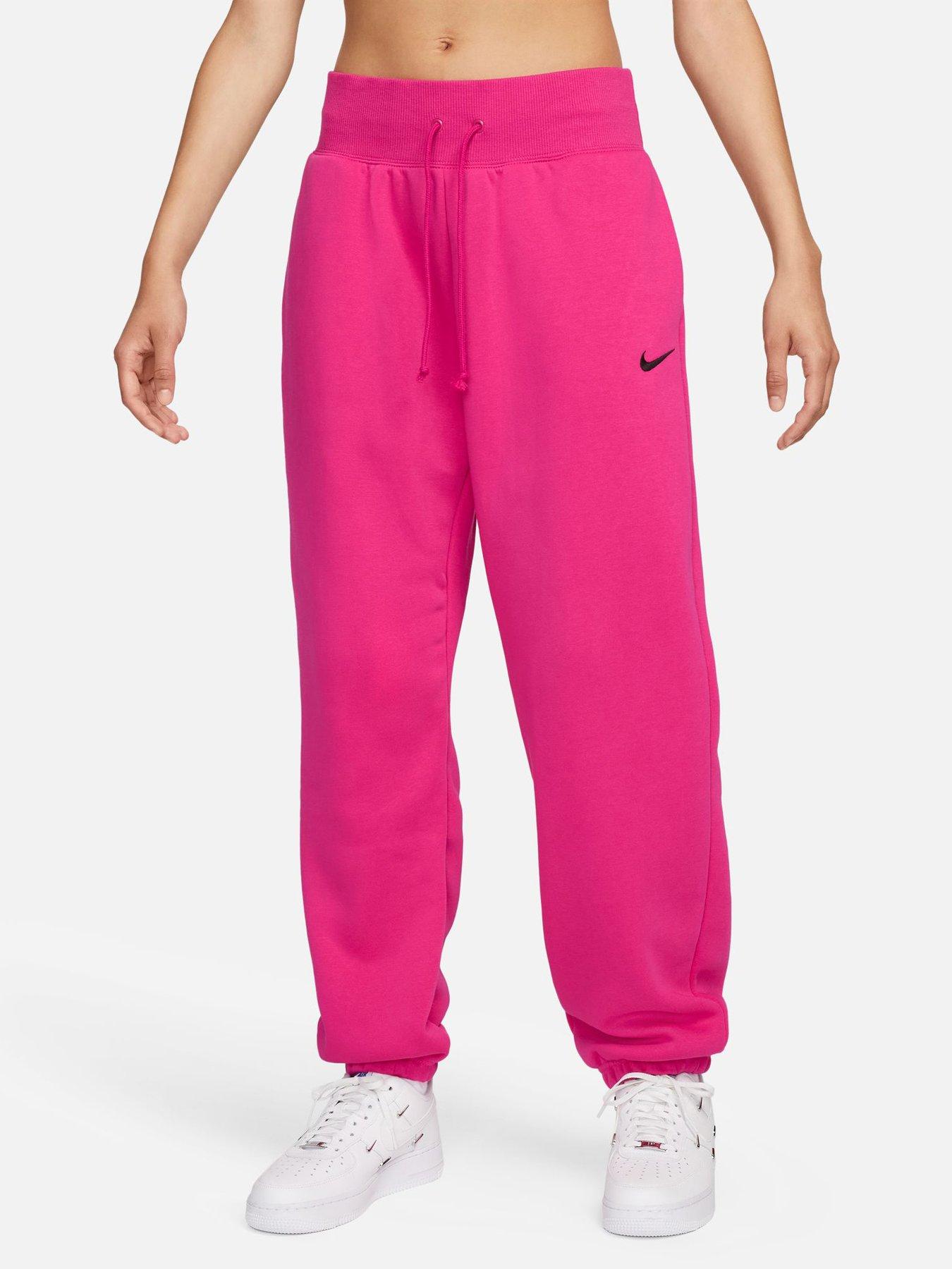 Nike Women s High waisted Oversized Sweatpants Pink Very