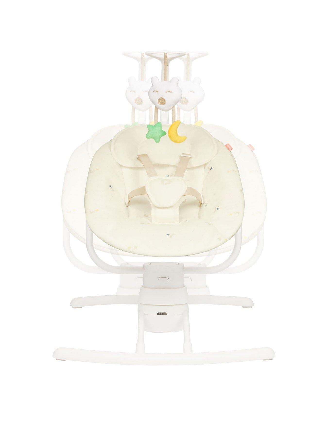 Image 2 of 8 of Badabulle Lateral Nursery Baby Swing with remote control- Cream