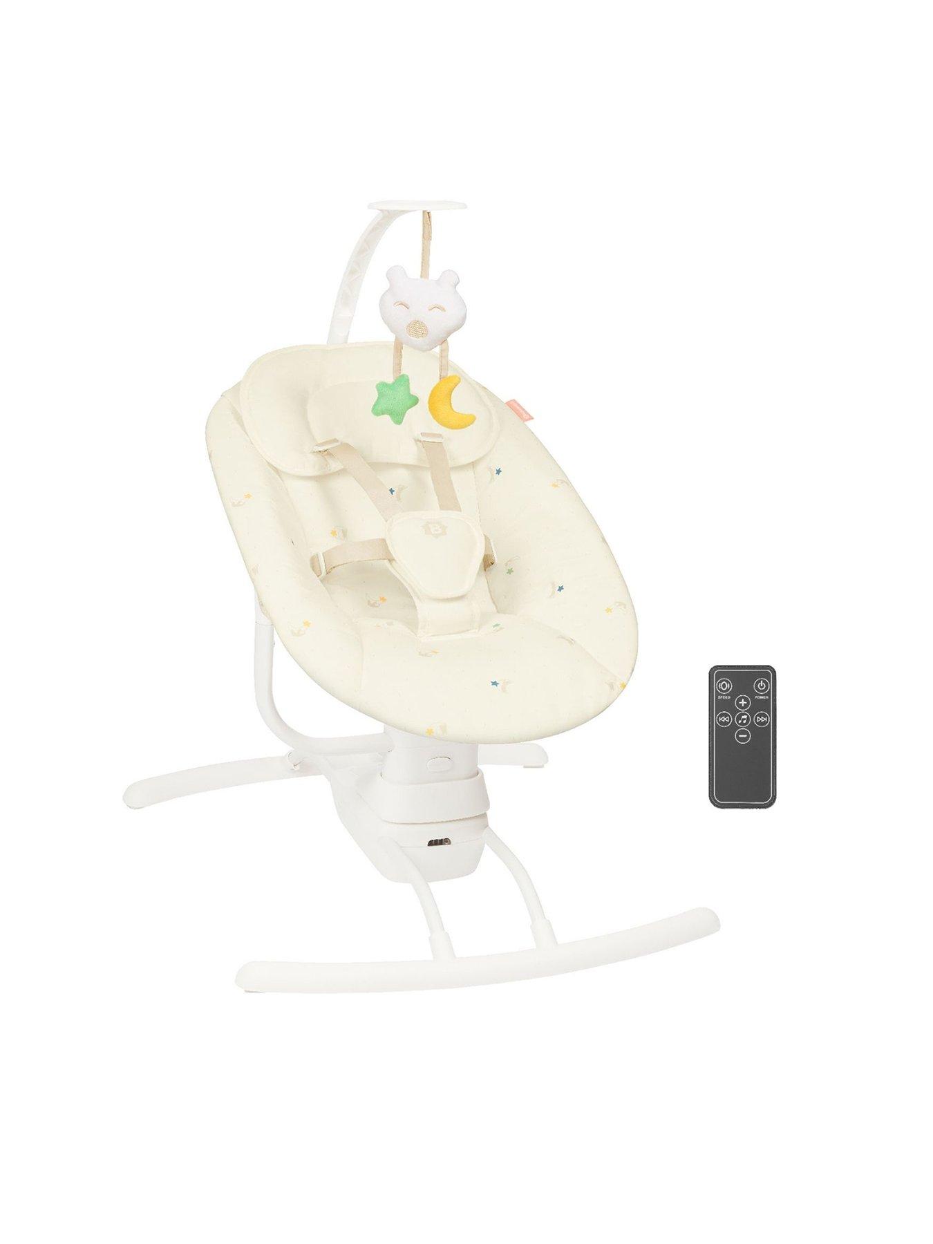 Image 3 of 8 of Badabulle Lateral Nursery Baby Swing with remote control- Cream