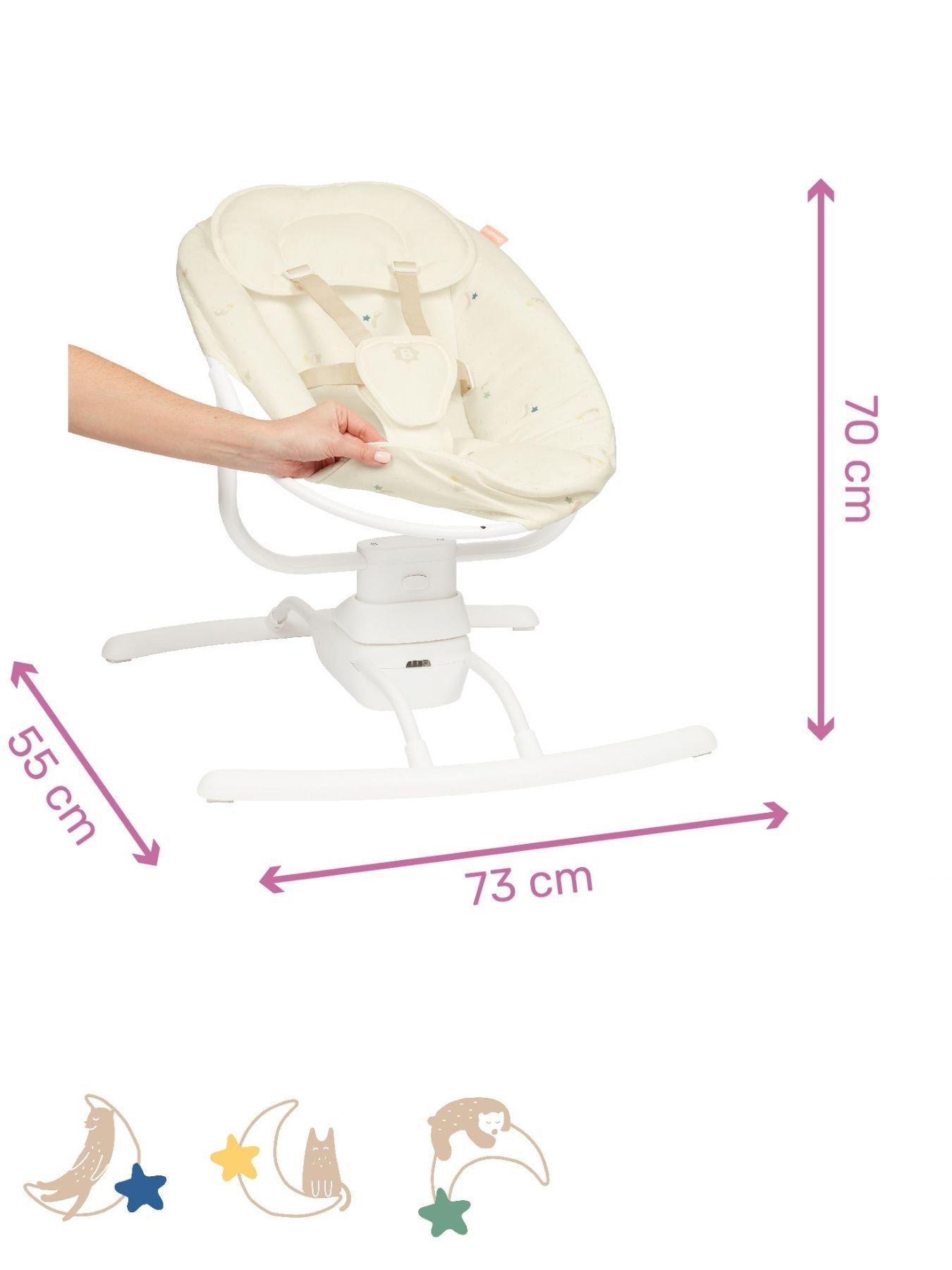 Image 7 of 8 of Badabulle Lateral Nursery Baby Swing with remote control- Cream