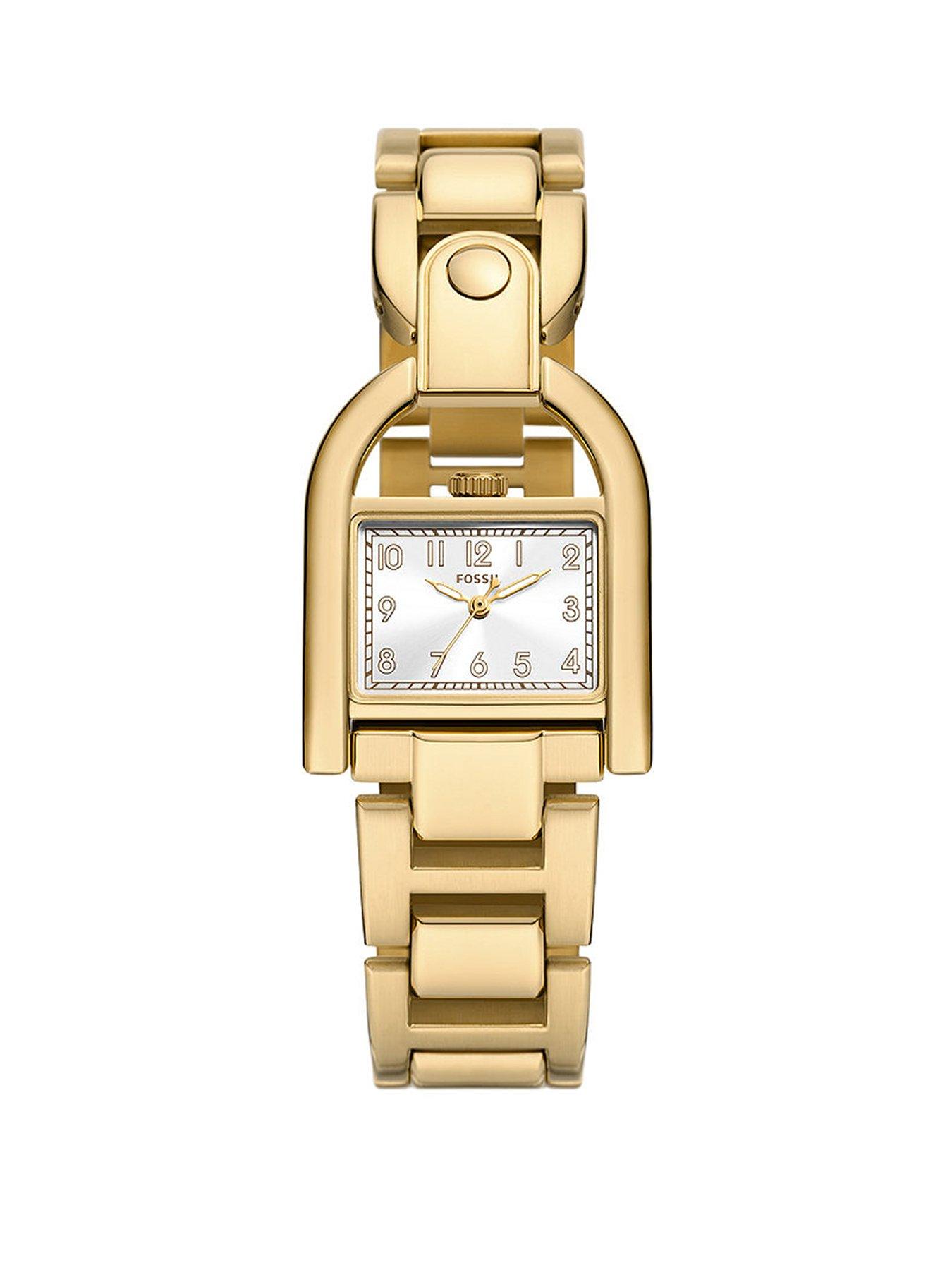 Fossil Women s Harwell Three Hand Gold Tone Stainless Steel Watch Very