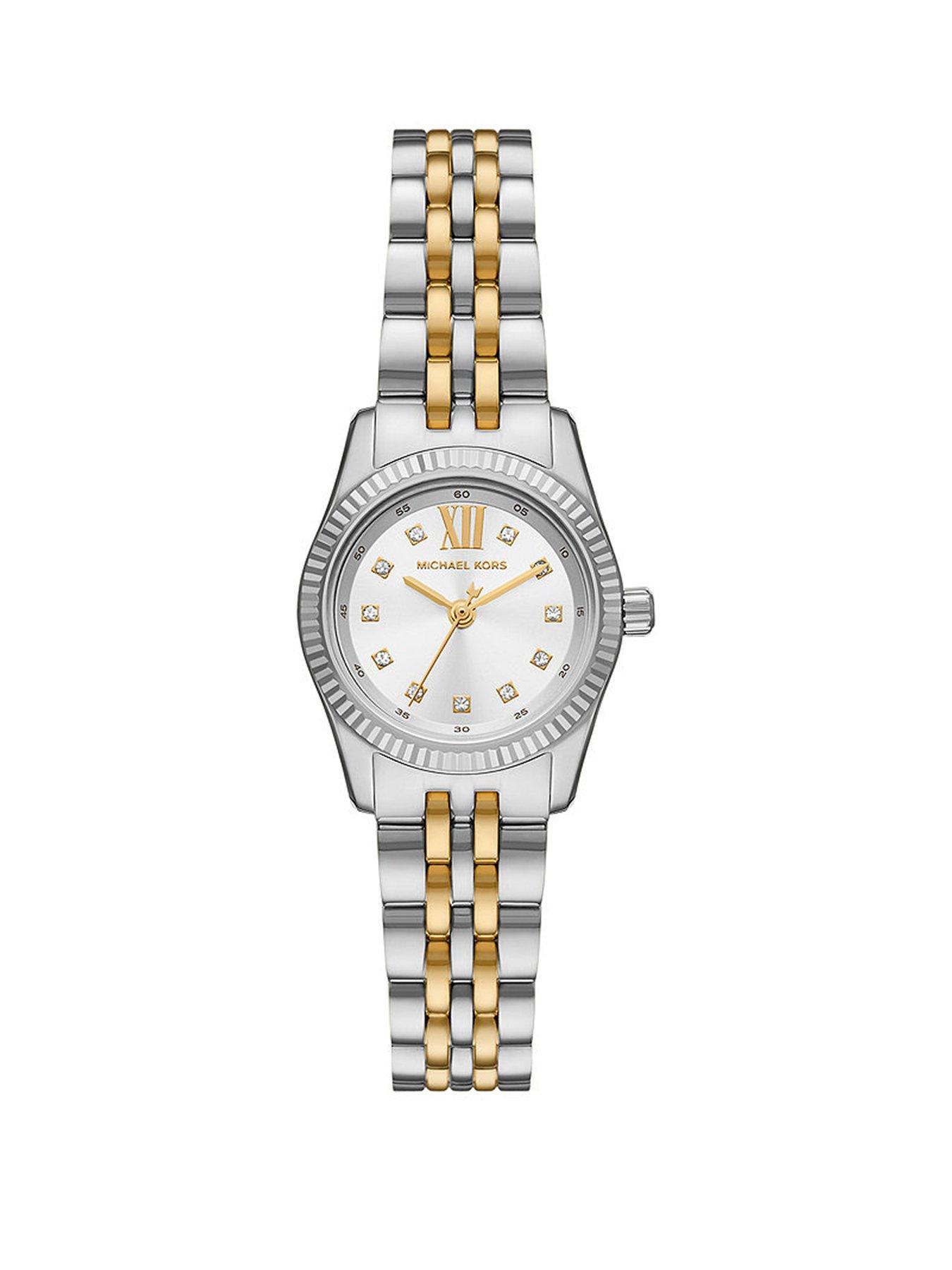 Michael Kors Lexington Three-Hand Two-Tone Stainless Steel Watch 