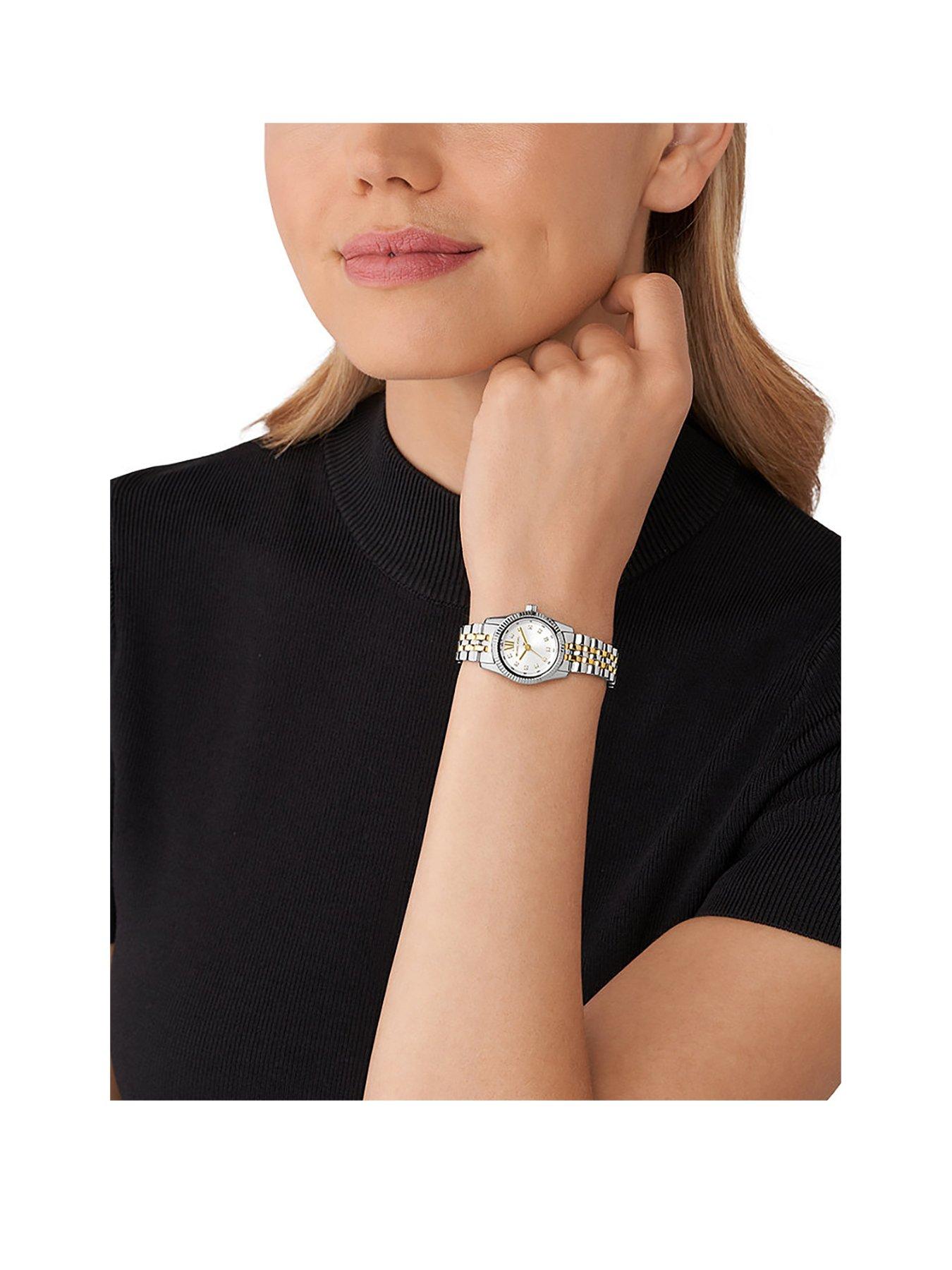 Michael Kors Lexington Three-Hand Two-Tone Stainless Steel Watch 