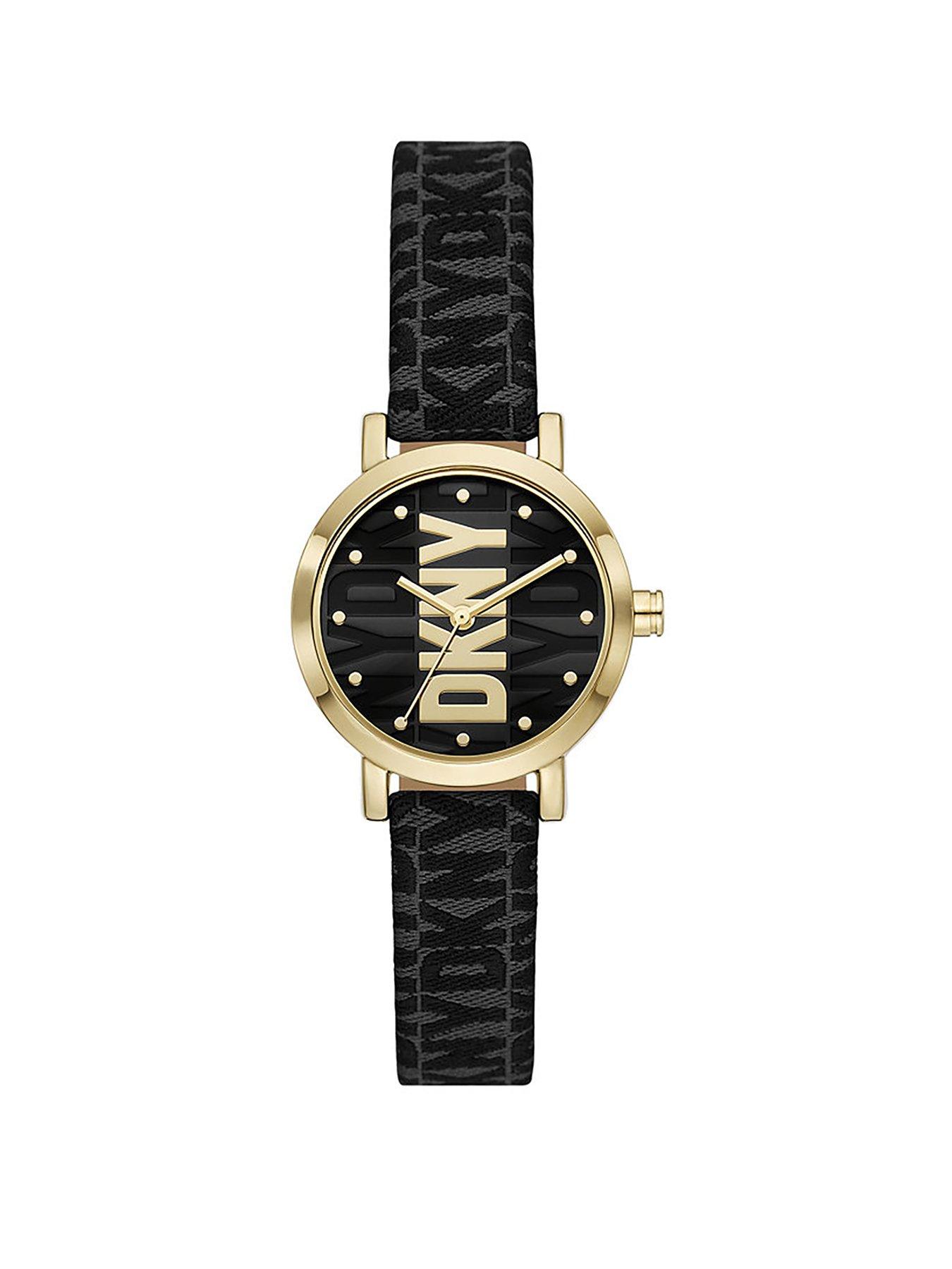 dkny-soho-three-hand-black-fabric-watch