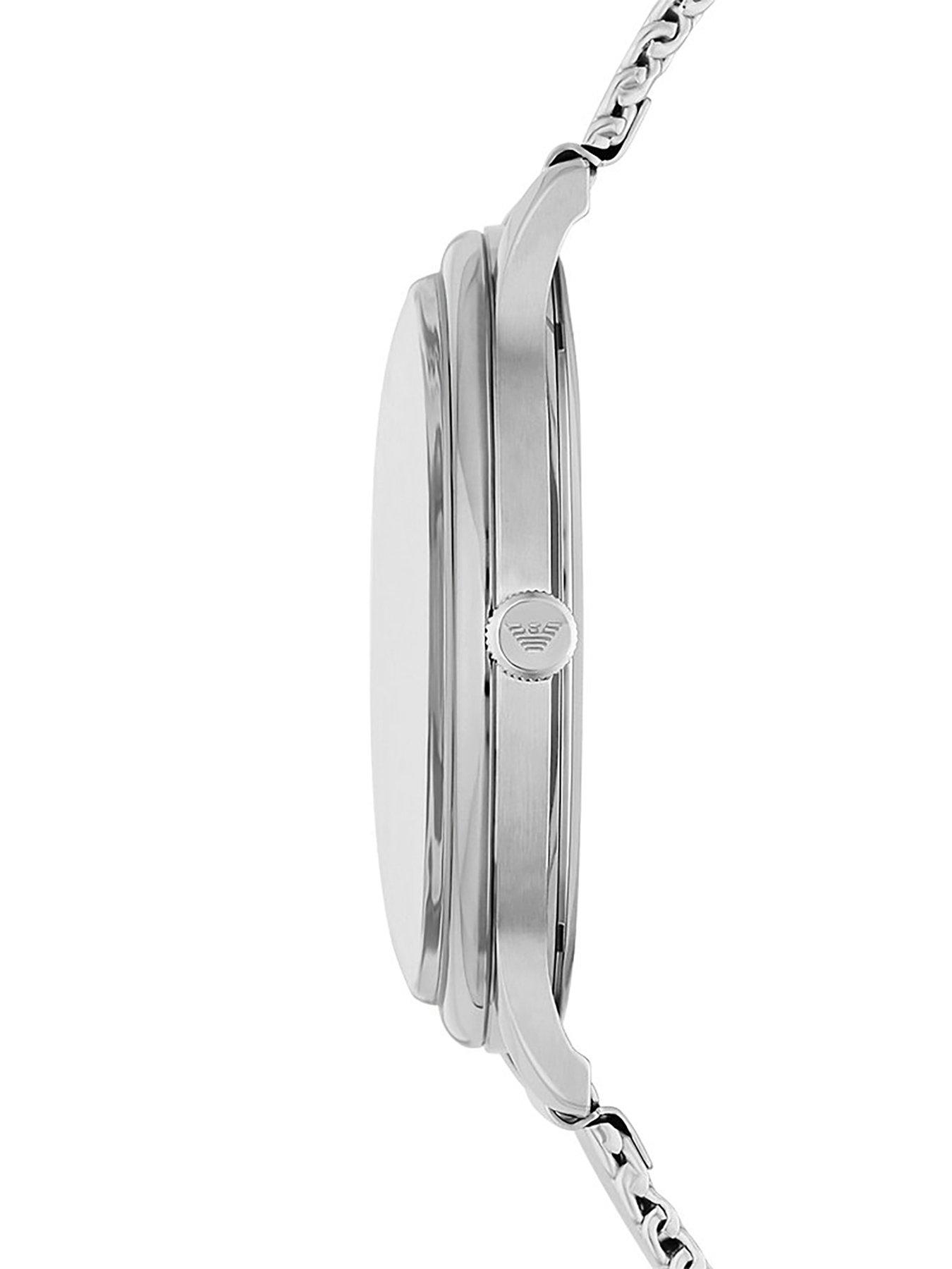 Image 3 of 6 of Emporio Armani 3-Hand Date Stainless Steel Mesh Watch
