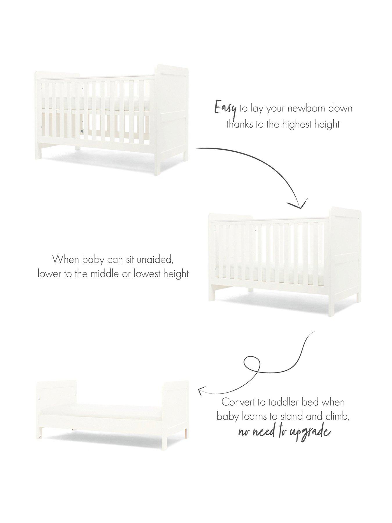 Image 2 of 6 of Mamas & Papas Hampden 2 Piece Furniture Set- White