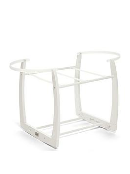 Product photograph of Mamas Papas Rocking Moses Basket Stand - White from very.co.uk