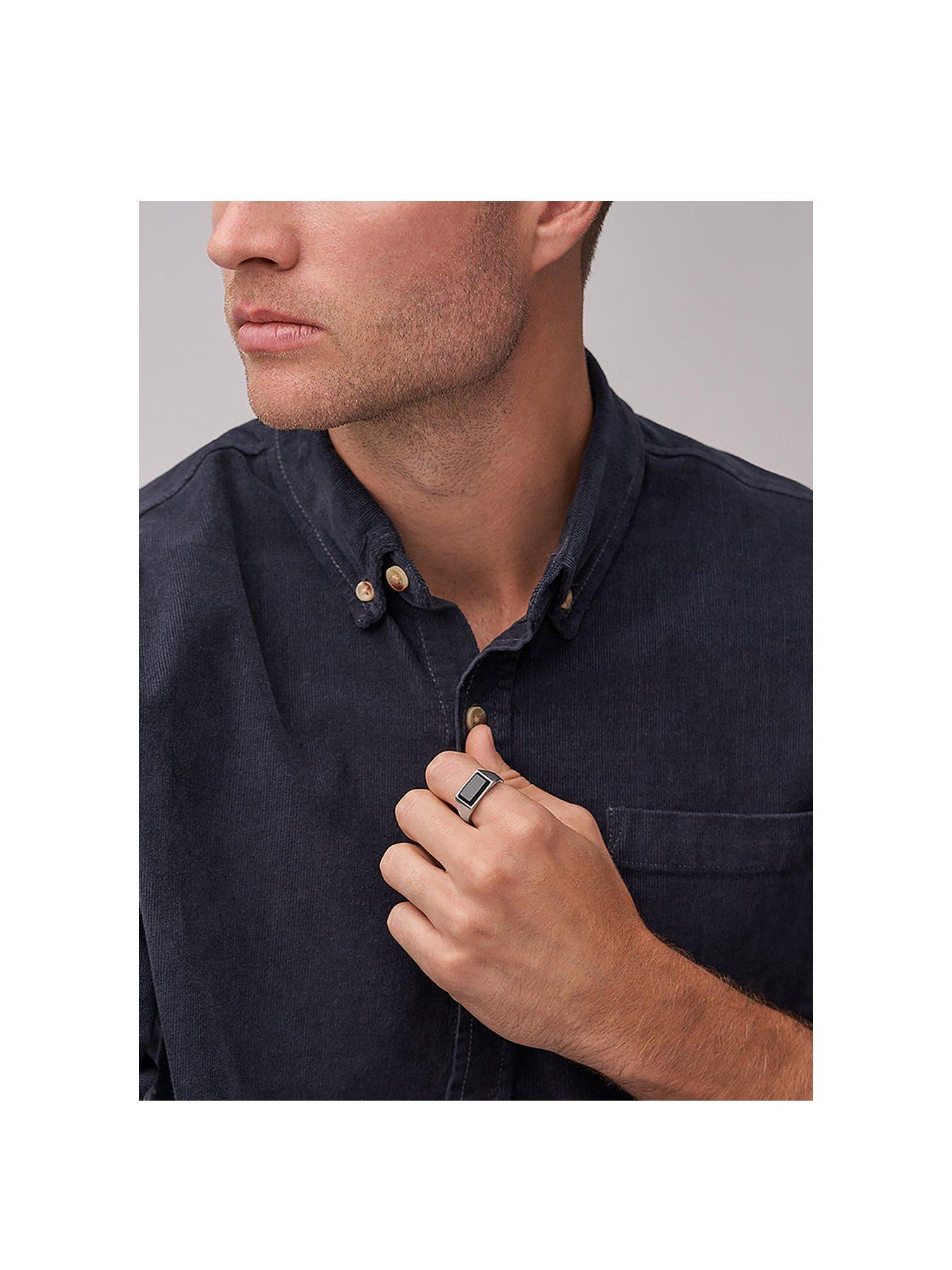 国内直営【DIESEL】Black agate signet ring DIESEL Black agate signet リング 約16号位 - メルカリ