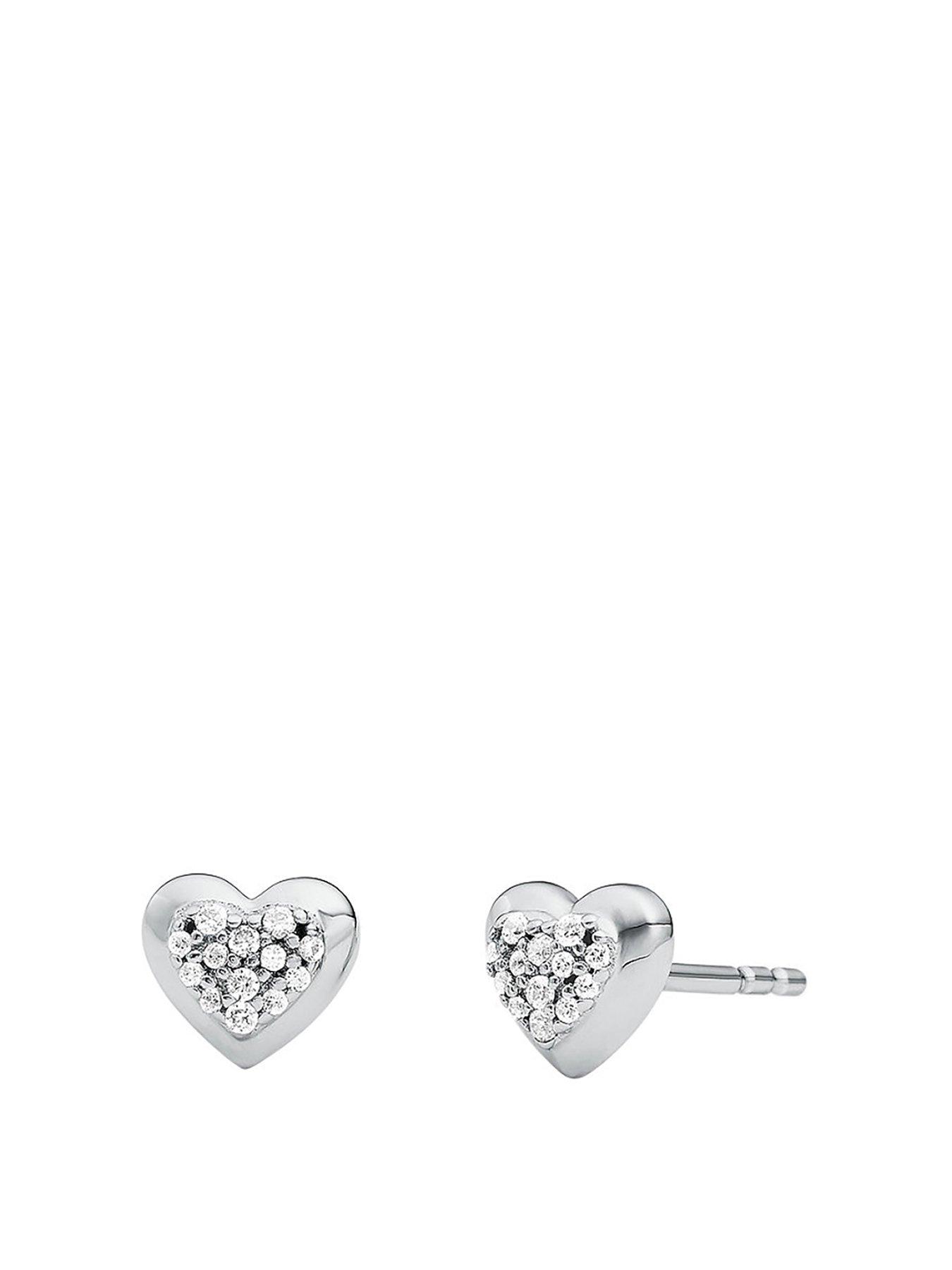 michael kors heart earrings