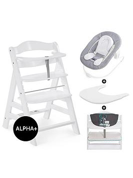 Product photograph of Hauck Alpha Highchair And Bouncer Bundle from very.co.uk