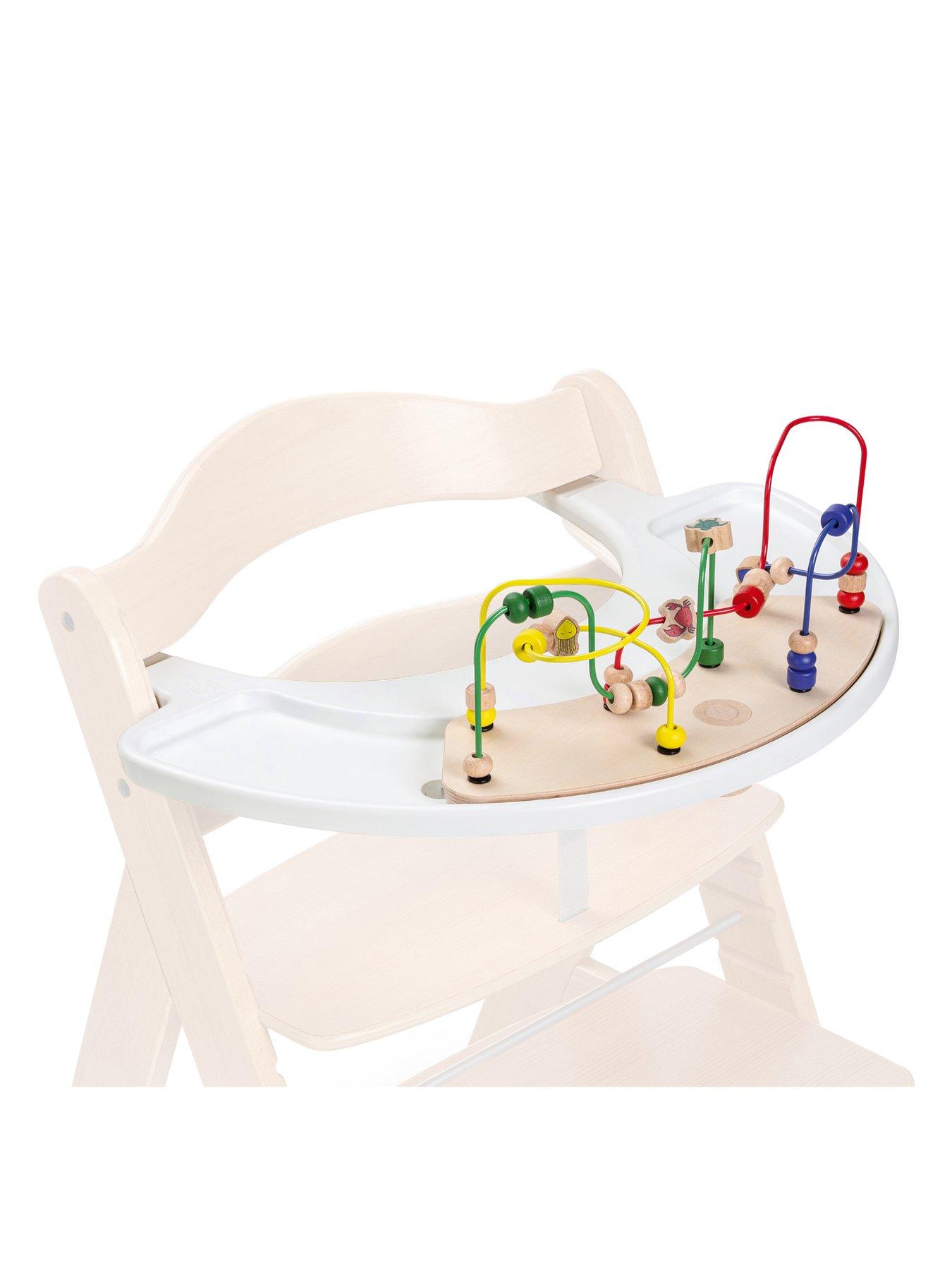 Product photograph of Hauck Alpha Play Wooden Highchair Play Set And Tray- Moving from very.co.uk