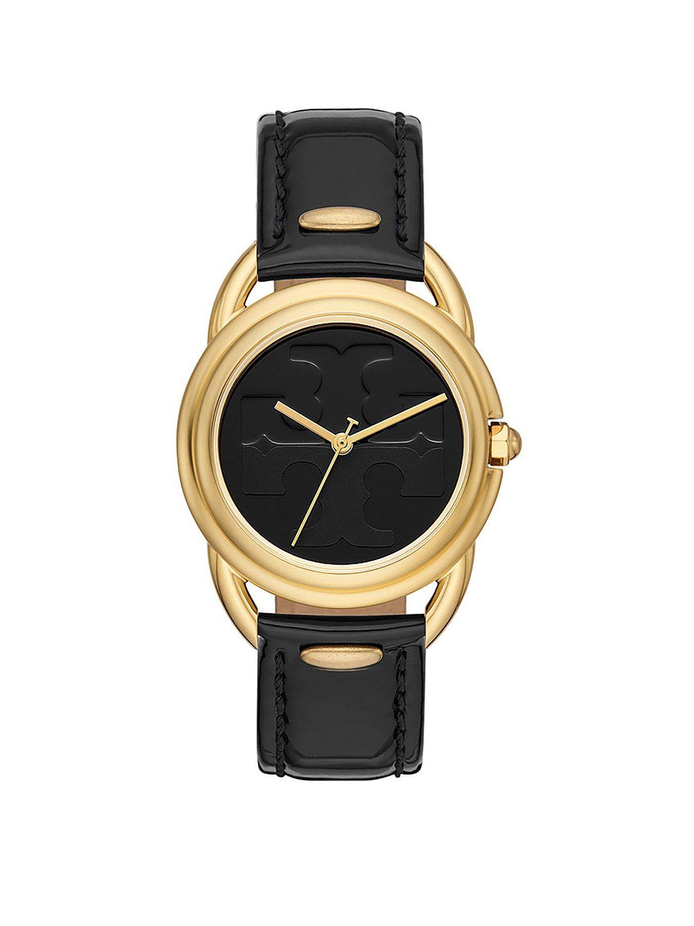 Product photograph of Tory Burch Black Dial Strap Watch from very.co.uk