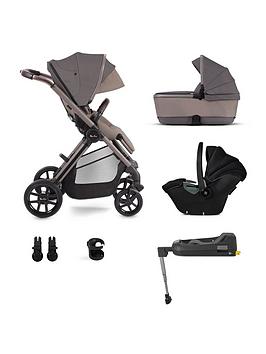 Silver Cross Reef Pushchair - Travel Pack - Car Seat, Base, Cup Holder, Adaptors  First Bed - Earth