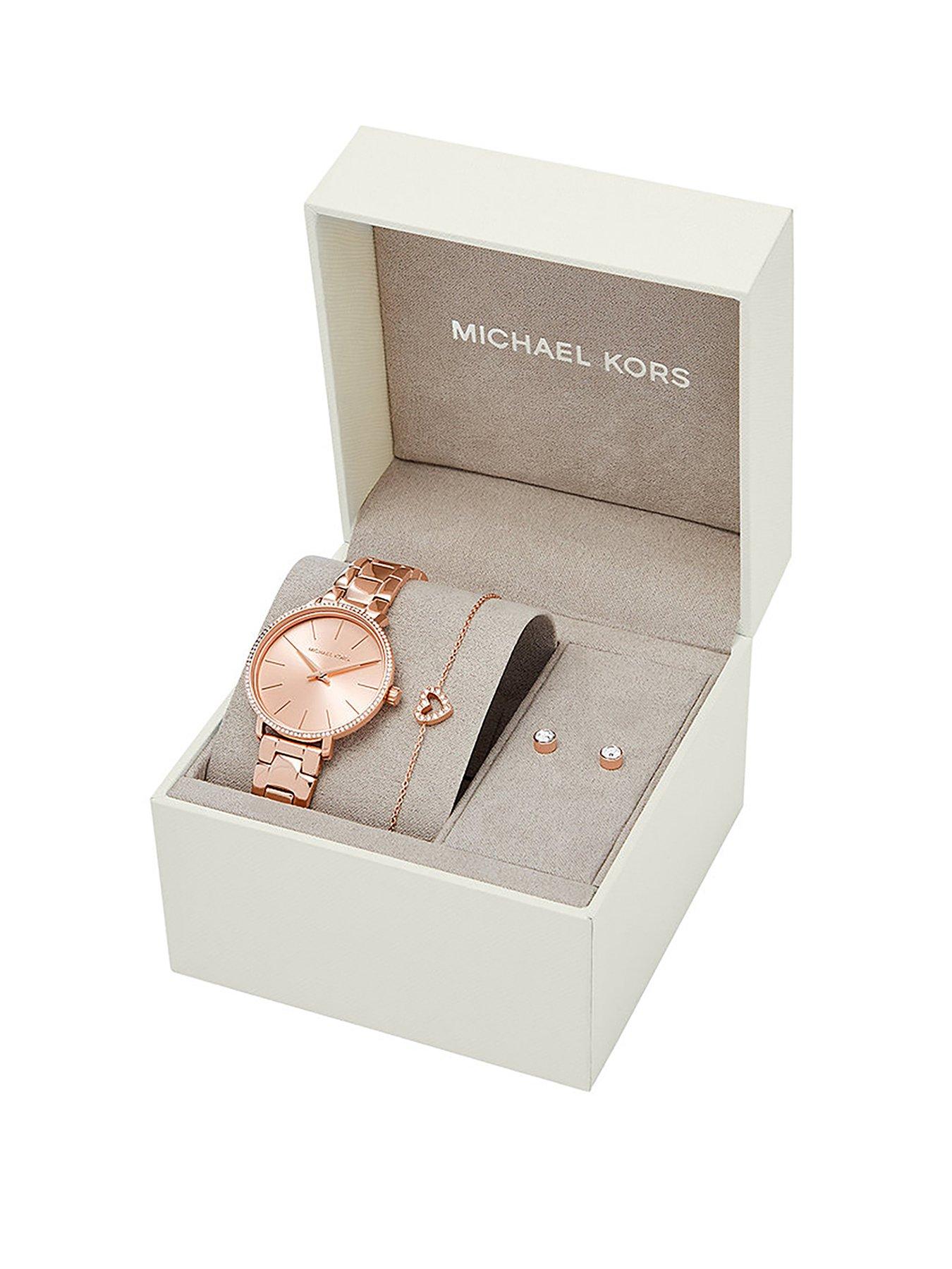 Michael kors bracelet hot sale and earring set