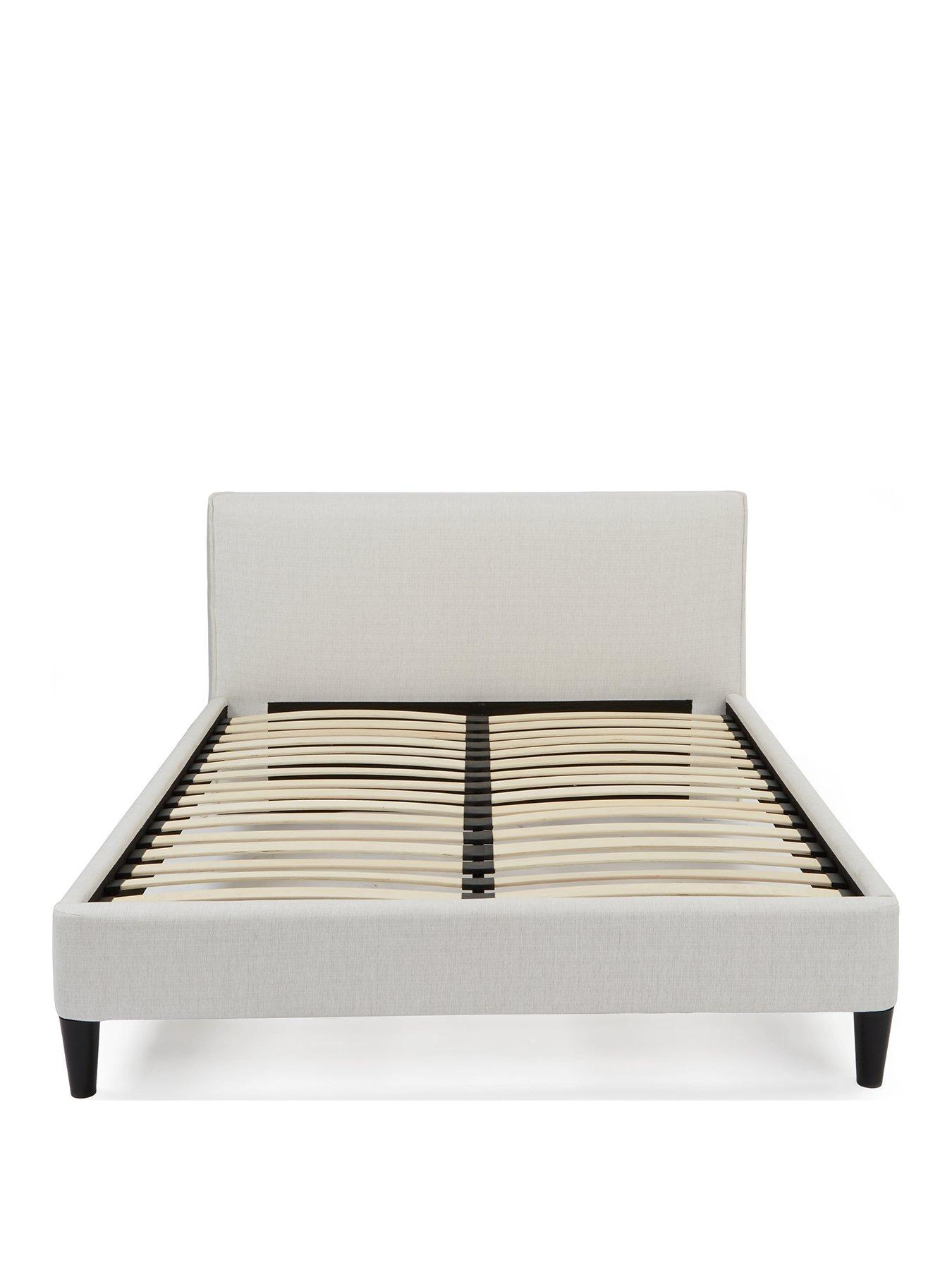 Image 2 of 6 of Michelle Keegan Home Carla Fabric Bed Frame with Mattress Options (Buy &amp; SAVE!) - Natural