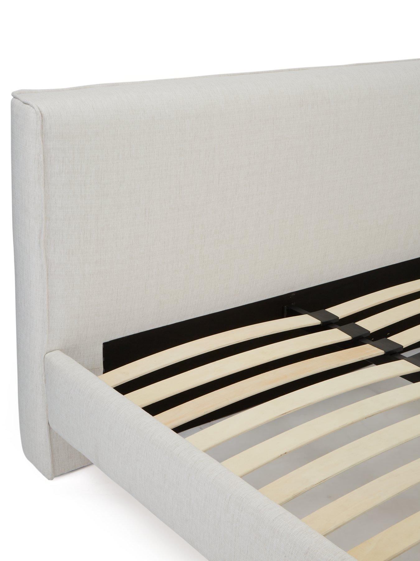 Image 3 of 6 of Michelle Keegan Home Carla Fabric Bed Frame with Mattress Options (Buy &amp; SAVE!) - Natural