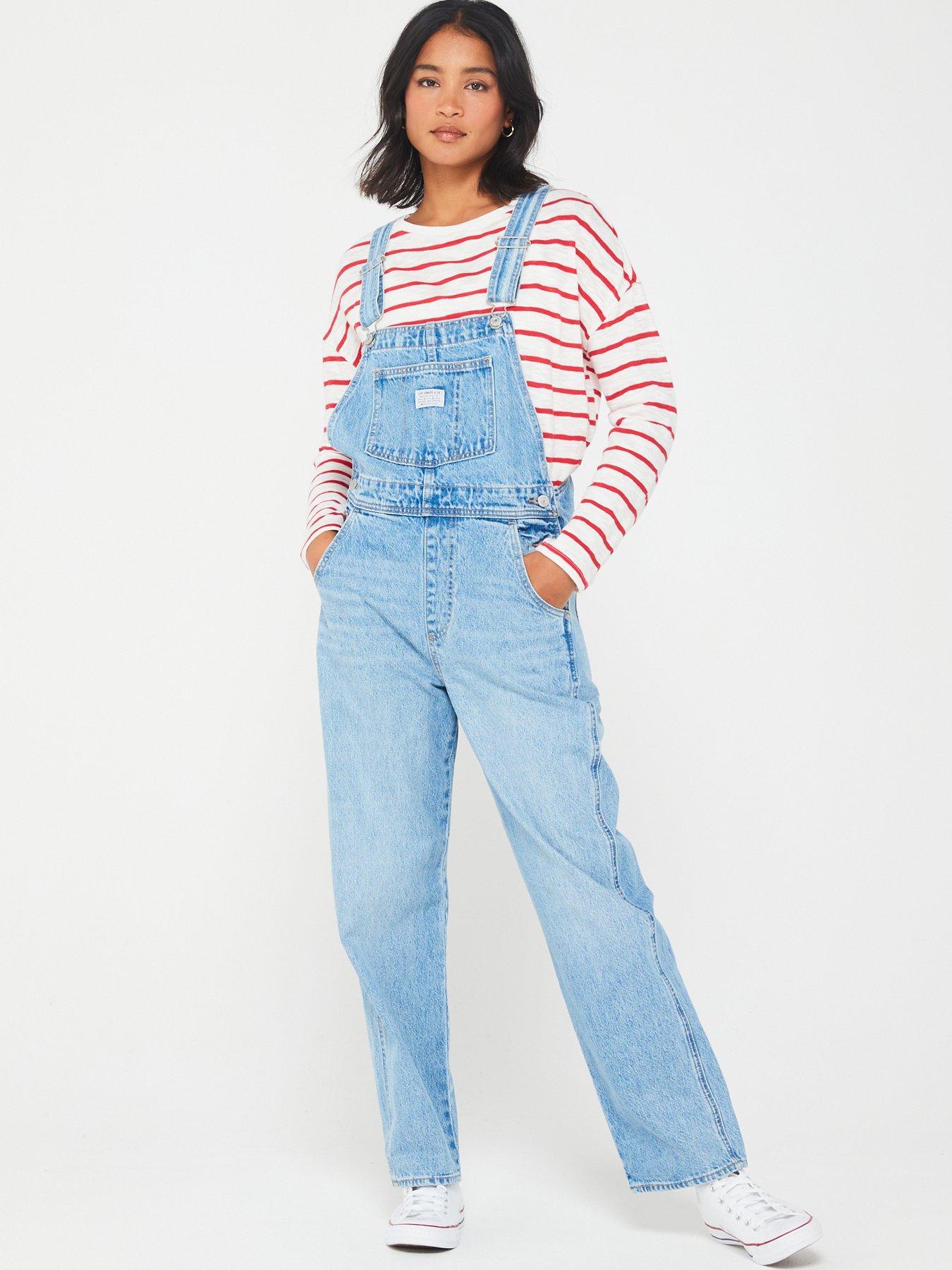 Levi's Vintage Overall Denim Dungaree - Light Indigo | Very.co.uk