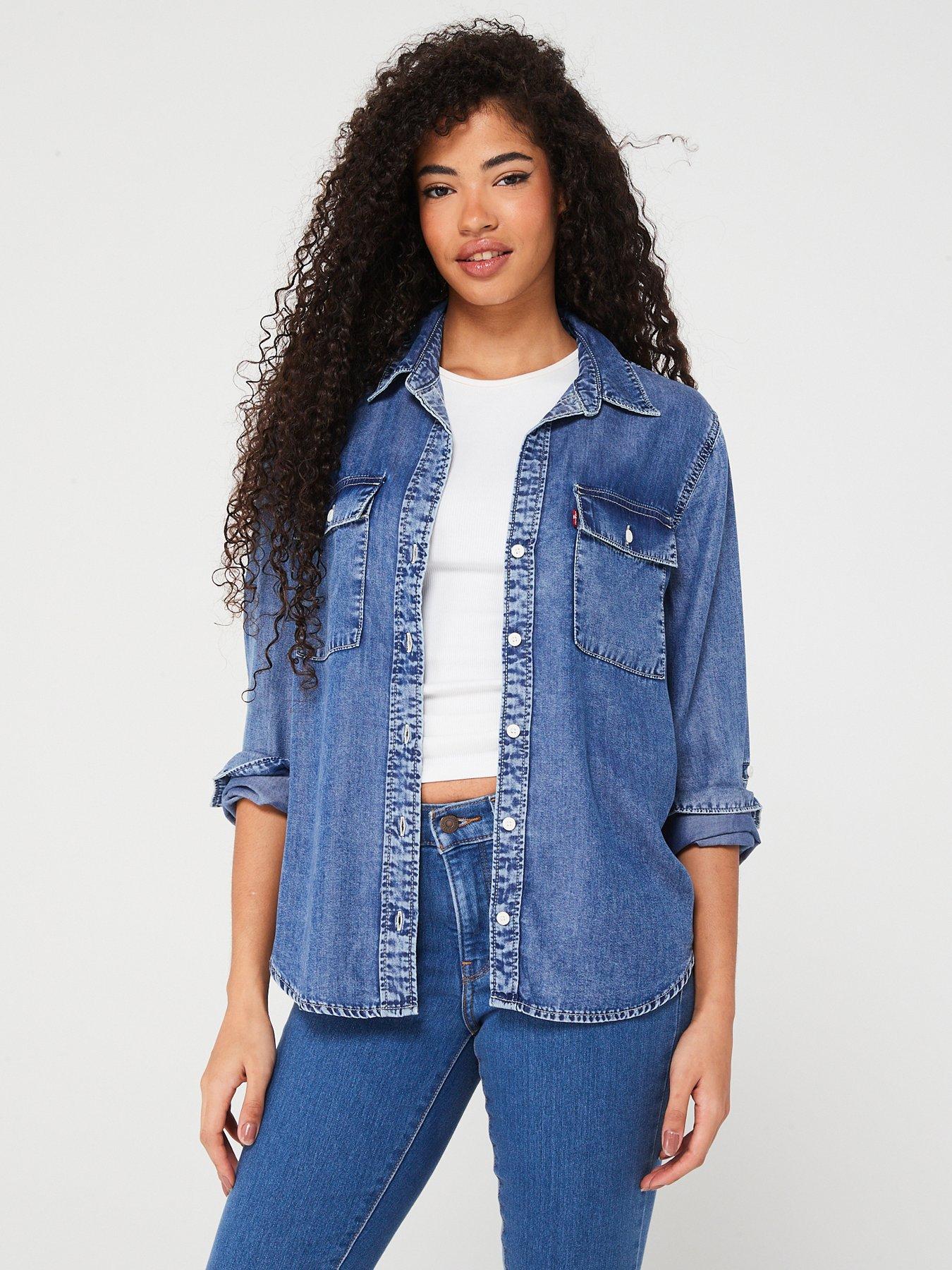 Levi's Doreen Utility Denim Shirt - In Patches 2 Blue | Very.co.uk