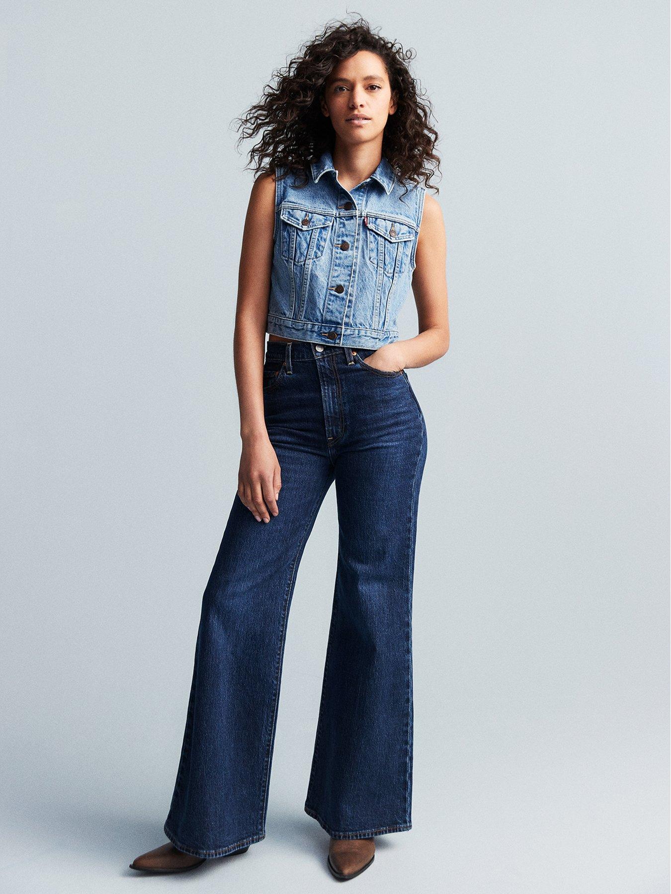 Levi's Ribcage Split Flare Jeans in Blue