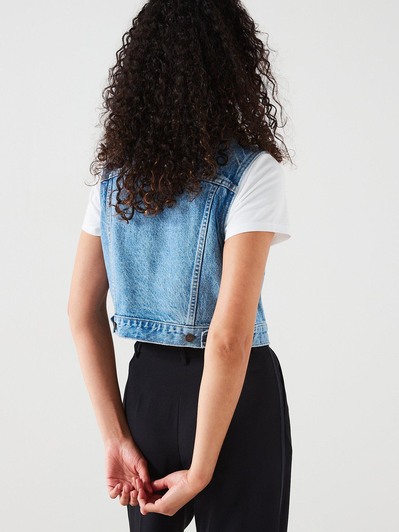 Denim Waistcoat Vest Old Notes
