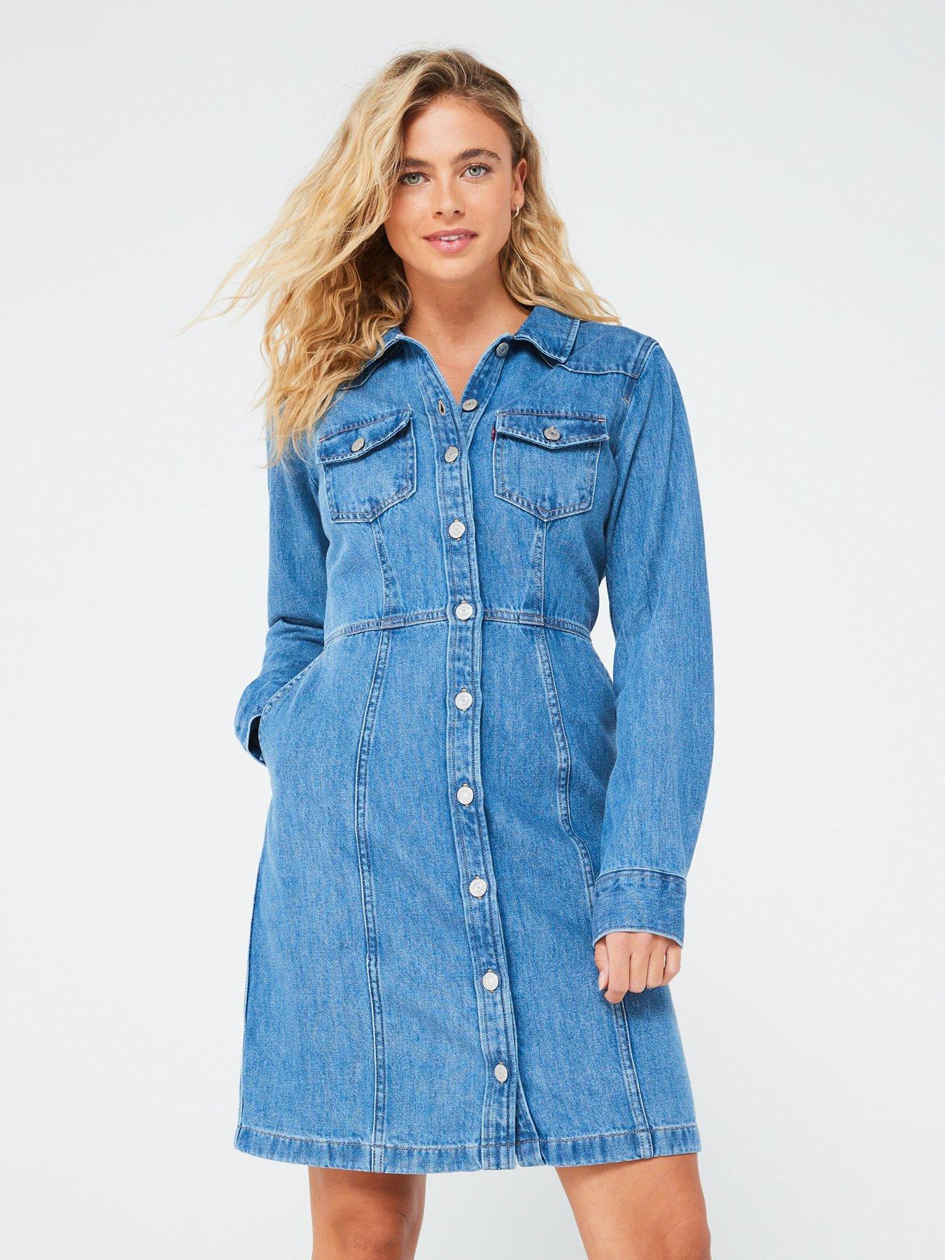 Levi's women's shop denim shirt dress