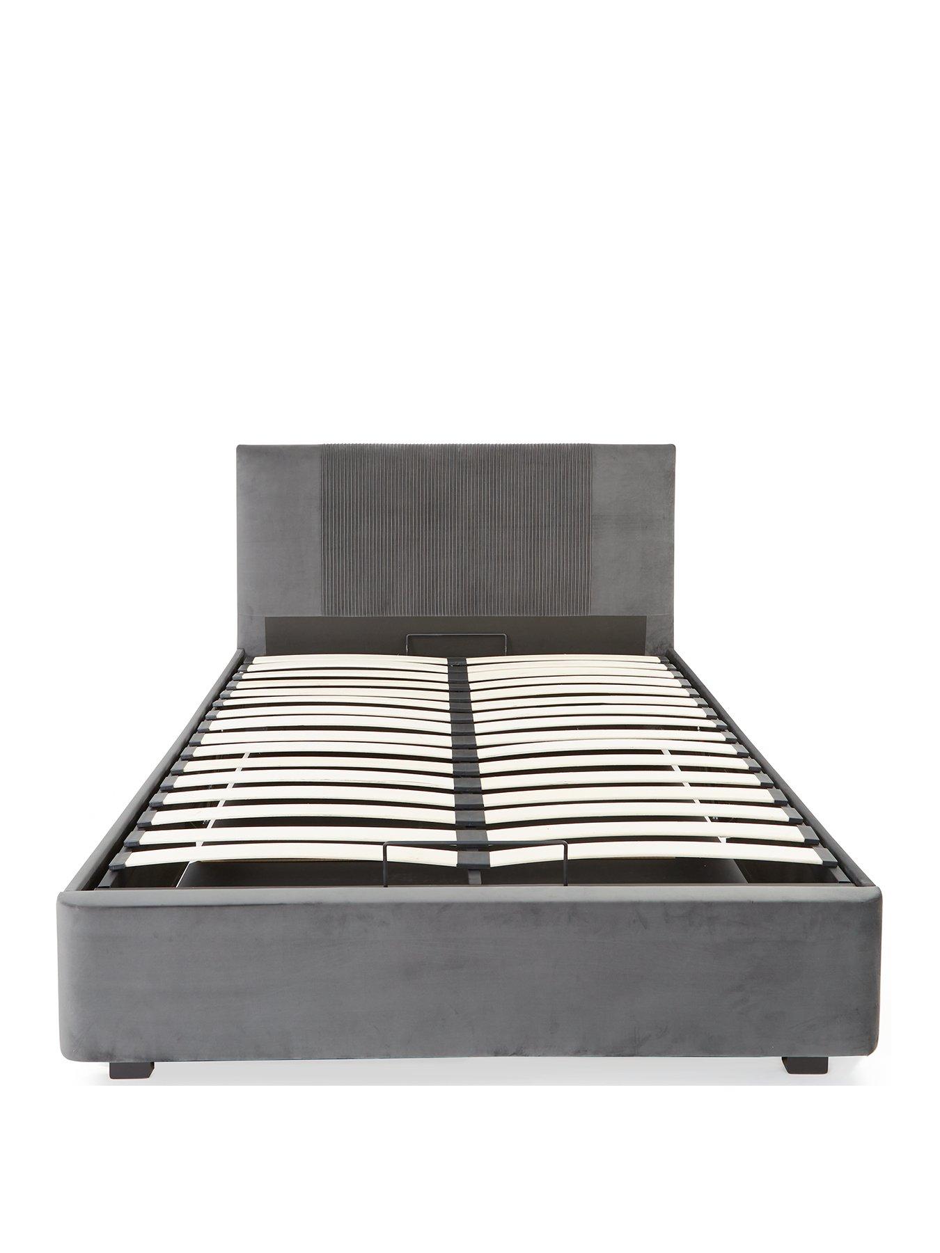 Product photograph of Very Home Serenity Lift Up Ottoman Fabric Bed Frame With Mattress Options Buy Amp Save - Bed Frame With Microquilt Mattress from very.co.uk