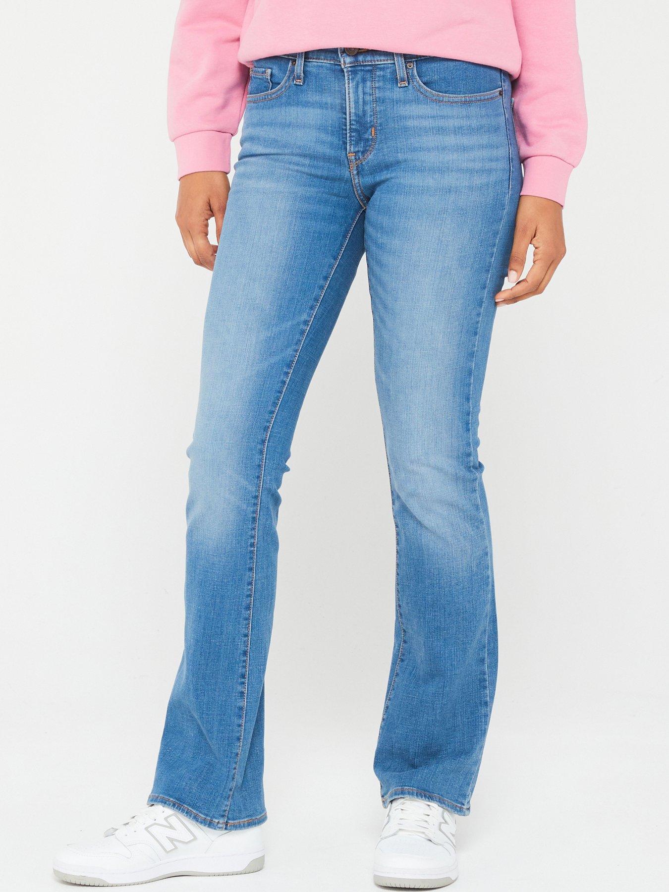 Very light blue bootcut jeans in responsible cotton
