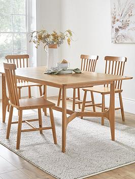 Product photograph of Very Home Camborne 180 Cm Dining Table 4 Chairs - Fsc Reg Certified from very.co.uk