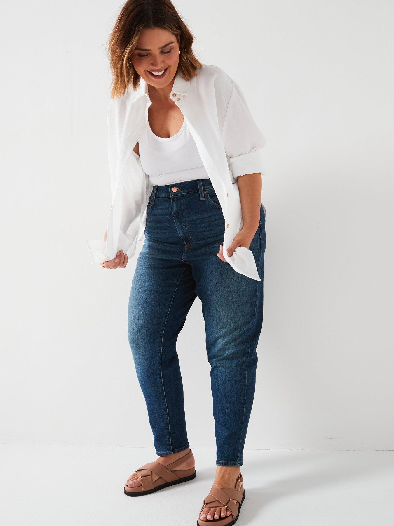 Levi's Plus Plus High Waisted Mom Jean - Moving Target | Very.co.uk