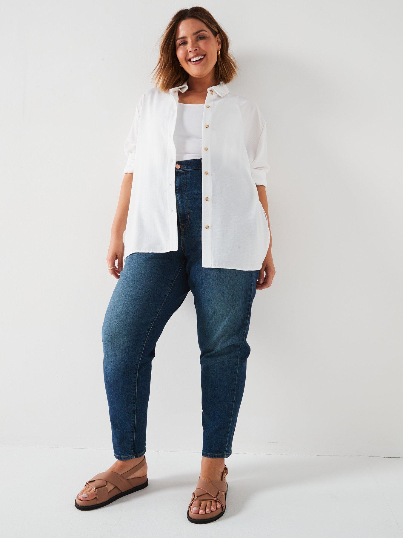 Levi's Plus Plus High Waisted Mom Jean - Moving Target | Very.co.uk