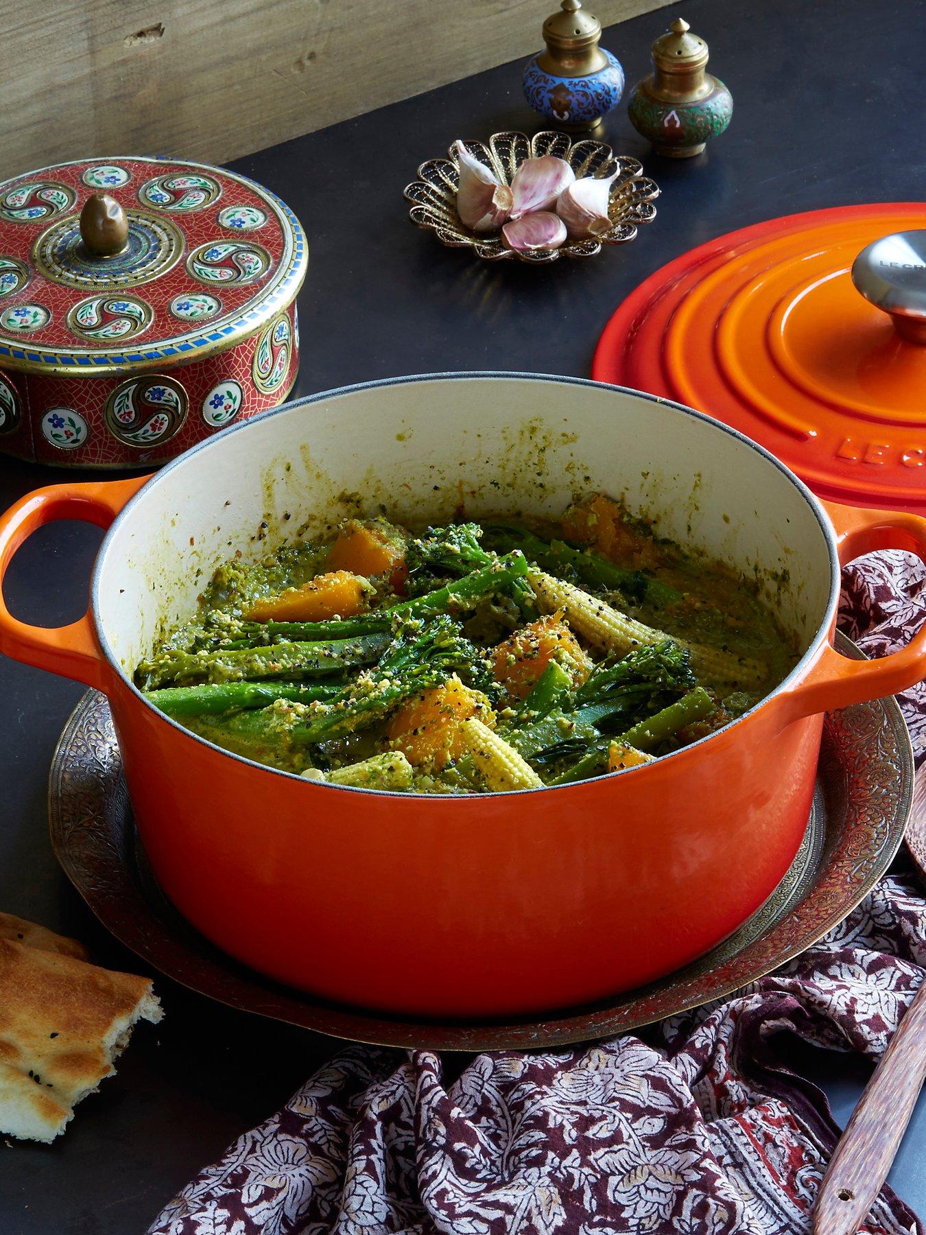 Image 1 of 6 of Le Creuset Signature Cast Iron Round 26 cm Casserole in Volcanic