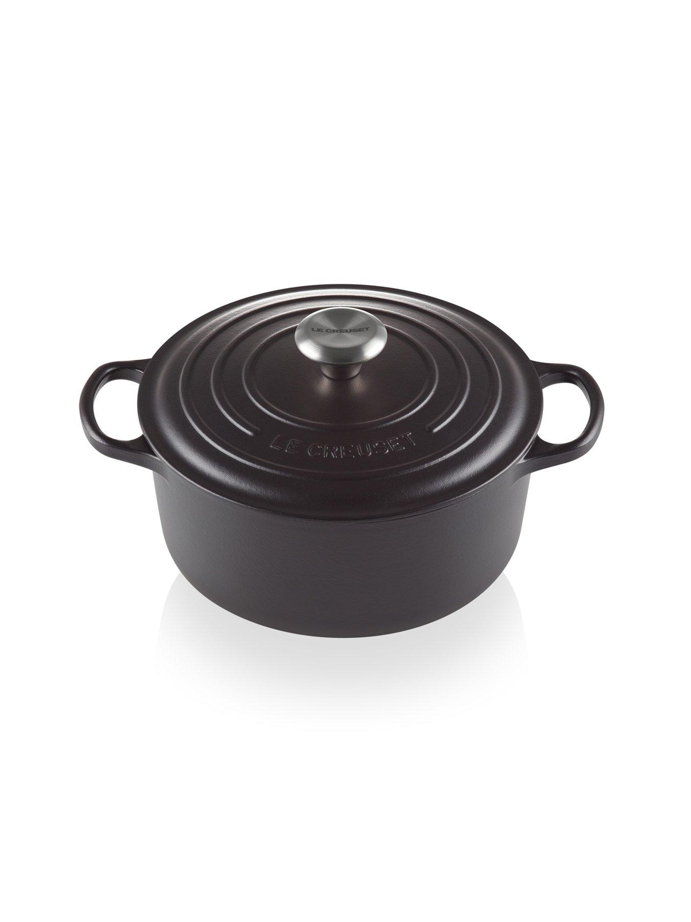 Image 3 of 7 of Le Creuset Signature Cast Iron Round 26 cm Casserole in Satin Black
