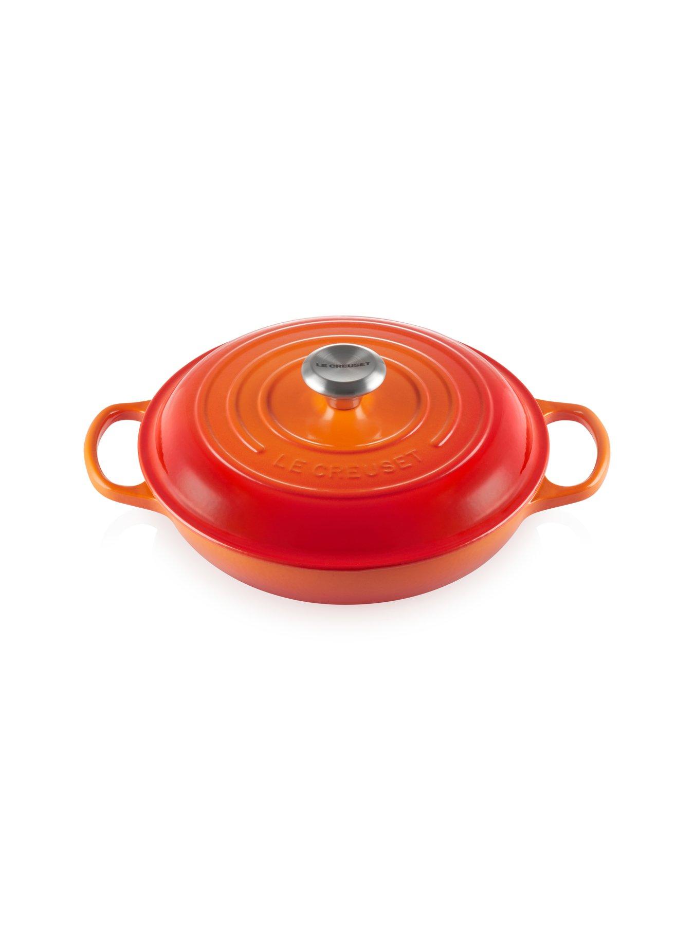 Image 3 of 7 of Le Creuset Signature 30 cm Shallow Cast Iron Casserole Dish&nbsp;in Volcanic