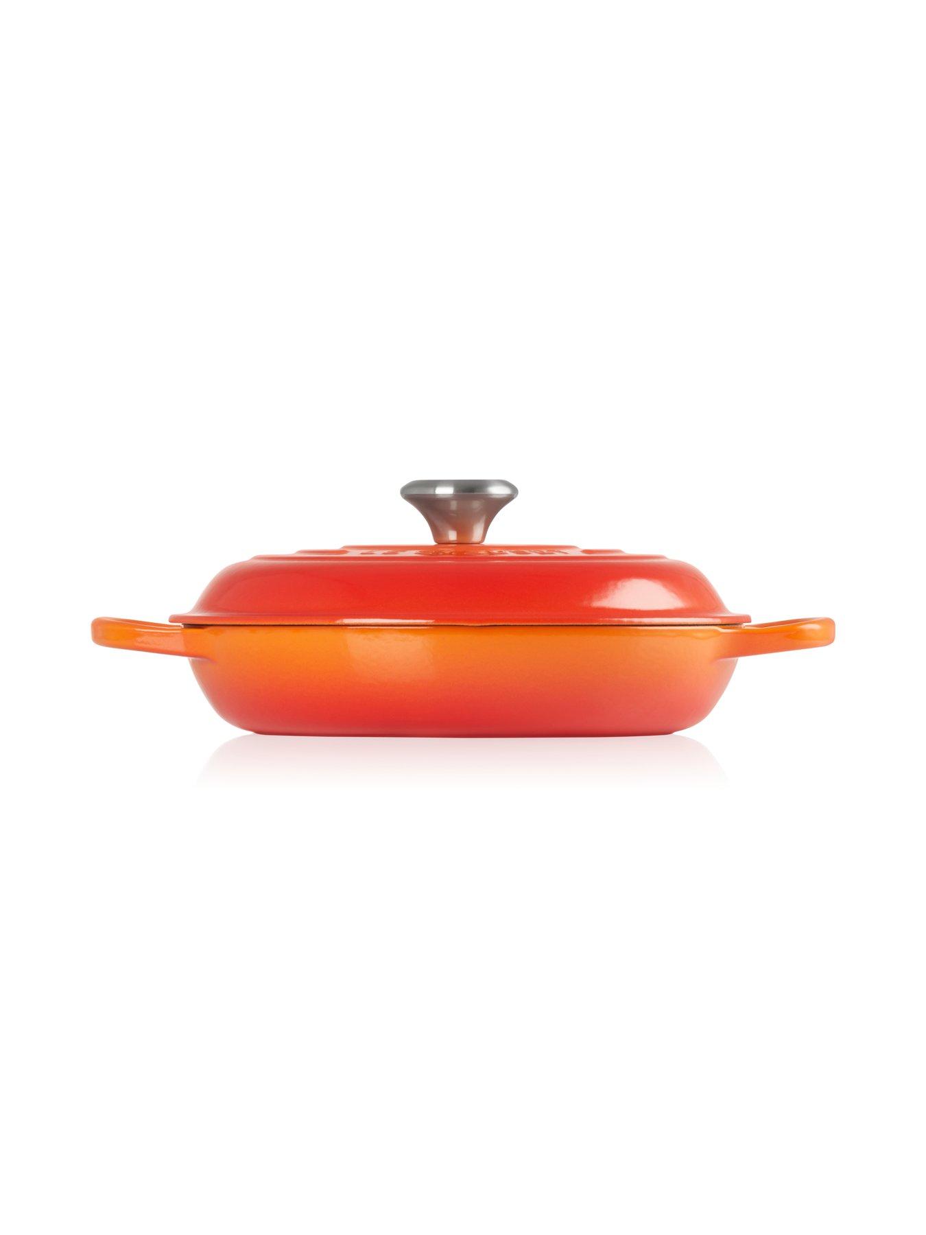 Image 4 of 7 of Le Creuset Signature 30 cm Shallow Cast Iron Casserole Dish&nbsp;in Volcanic