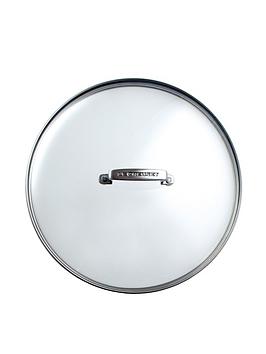 Product photograph of Le Creuset Toughened Non-stick 20 Cm Glass Pan Lid from very.co.uk