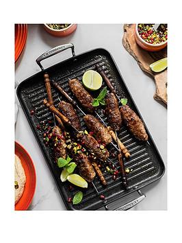 Product photograph of Le Creuset Toughened Non-stick 35 Cm Rectangular Grill Pan from very.co.uk