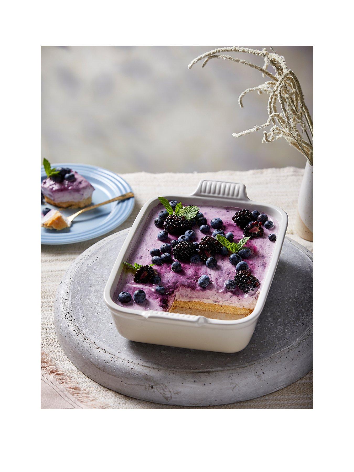 Image 1 of 7 of Le Creuset Heritage Stoneware 32 cm Large Rectangular Dish in Meringue
