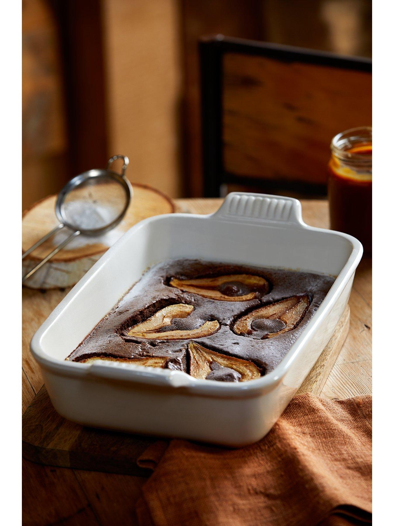 Image 3 of 7 of Le Creuset Heritage Stoneware 32 cm Large Rectangular Dish in Meringue