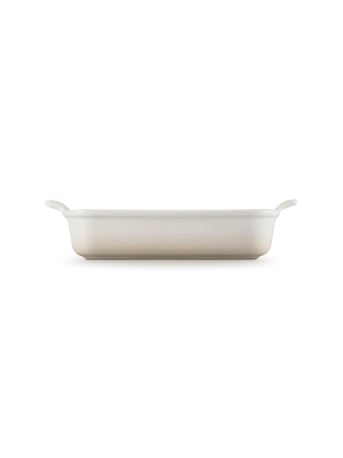 Image 6 of 7 of Le Creuset Heritage Stoneware 32 cm Large Rectangular Dish in Meringue