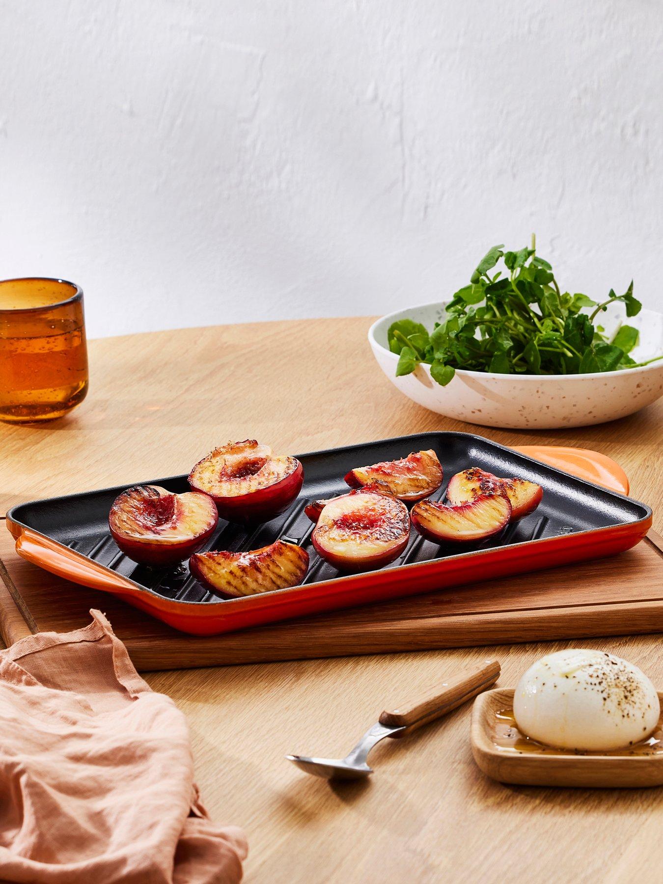 Image 1 of 6 of Le Creuset Cast Iron 32 cm Rectangular Grill in Volcanic