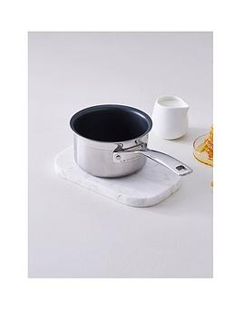 Product photograph of Le Creuset 3-ply Stainless Steel Non-stick 14 Cm Milk Pan from very.co.uk