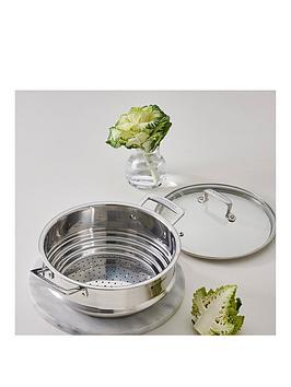 Product photograph of Le Creuset Stainless Steel Multi Steamer With Lid from very.co.uk