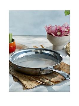 Product photograph of Le Creuset 3-ply Stainless Steel 24 Cm Uncoated Frying Pan from very.co.uk
